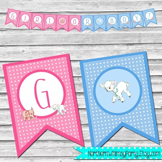 Items similar to Gender Reveal Party Banner – Girl or Boy? - DIY ...