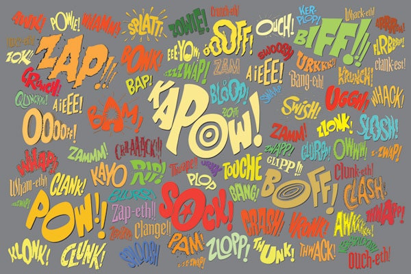 Batman 1966 60s TV Series Onomatopoeia Poster by HolyPowPosters
