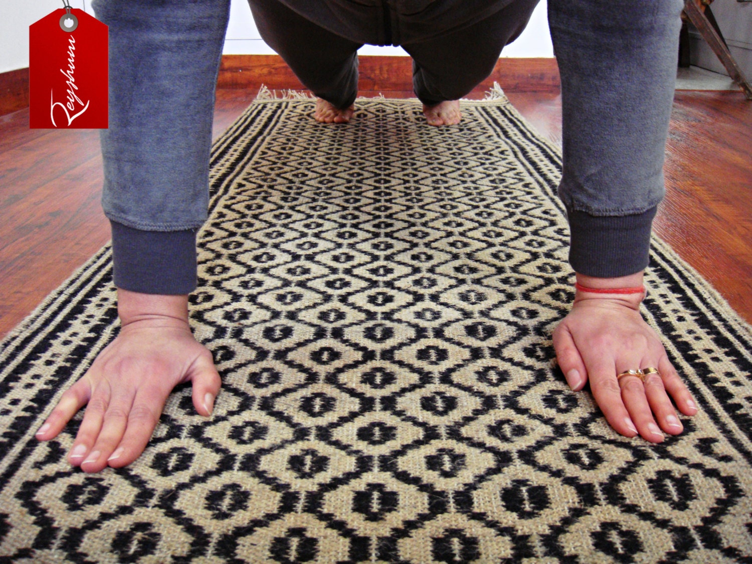 Jute Yoga Mat Ecofriendly Mat Exercise Mat by REYSHUM on Etsy