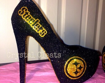 PITTSBURGH STEELERS Football high heel stiletto shoes Custom hand Made ...