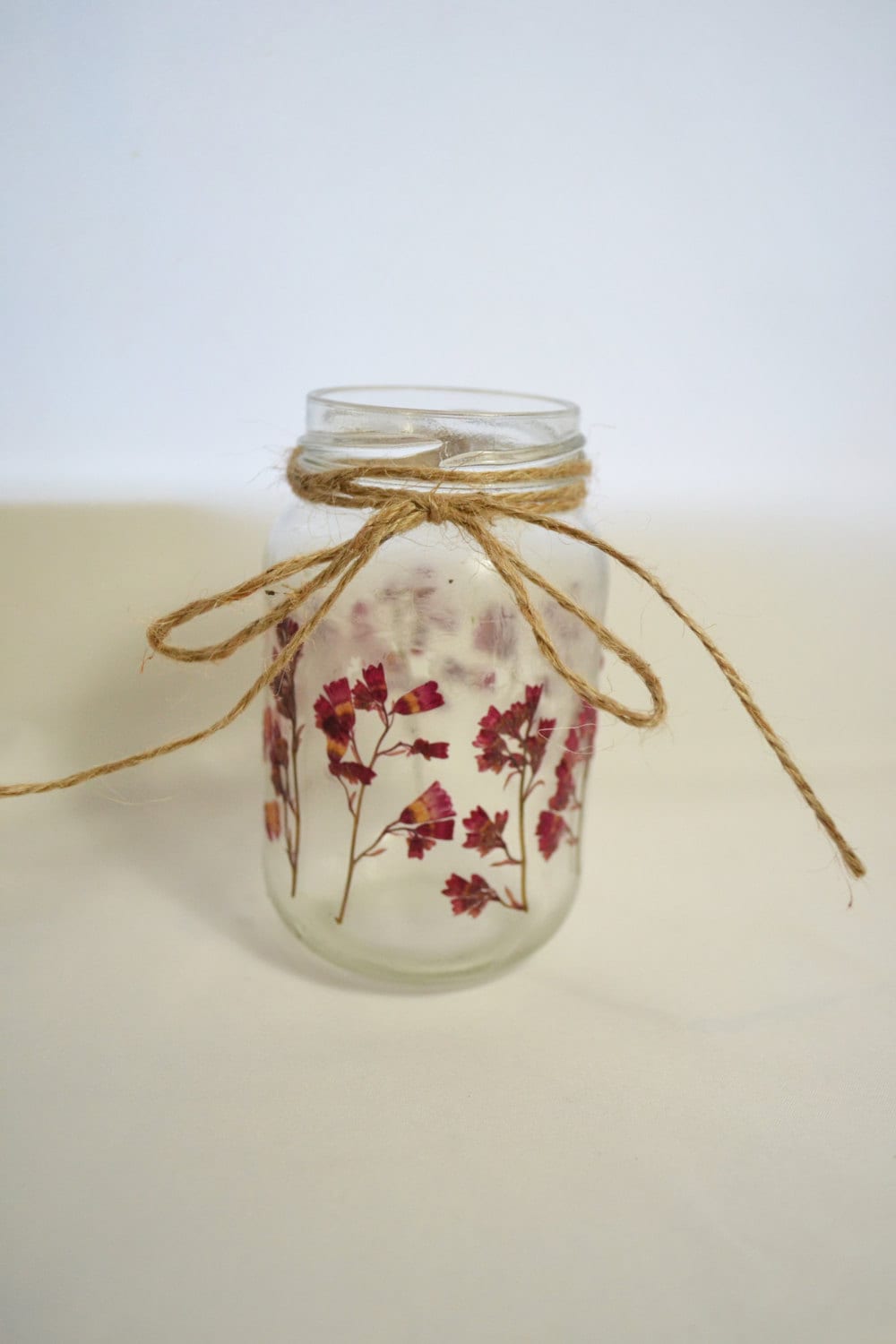 Glass jam jar tea light lanterns wedding tea light holder