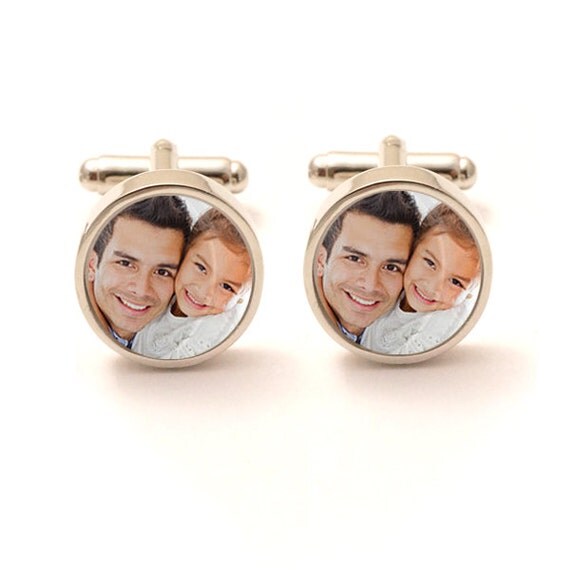 Photo Cufflinks Custom Photograph by personalgiftsformen on Etsy