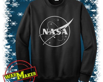 nasa logo sweatshirt crewneck nasa logo shirt nasa logo sweater black,white,sportgrey NS-2