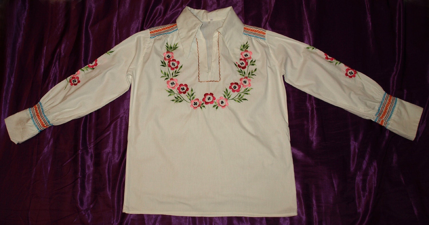 mexican embroidered mens shirt