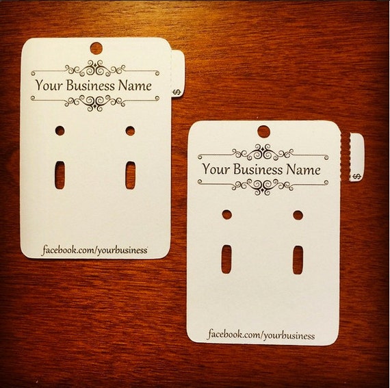 24 Custom Jewelry Earring Hang Tags with Perforated by Kraftcuts