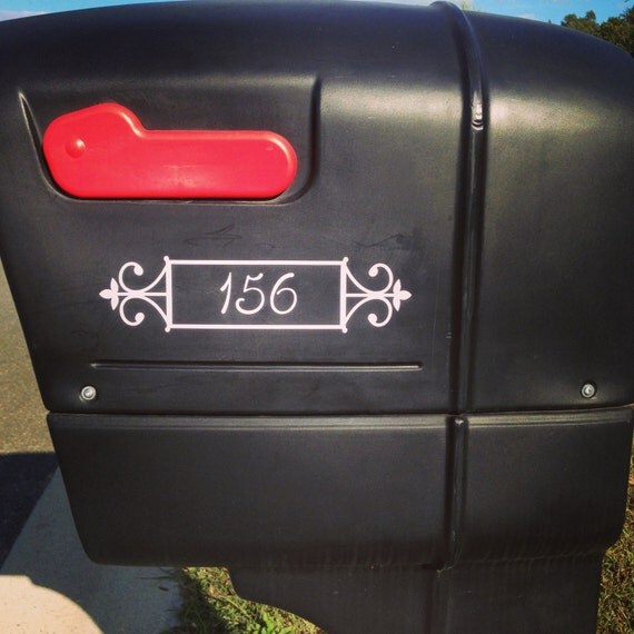Custom Personalized Vinyl Mailbox Decal #23 - Set Of 2 - 20 Colors To