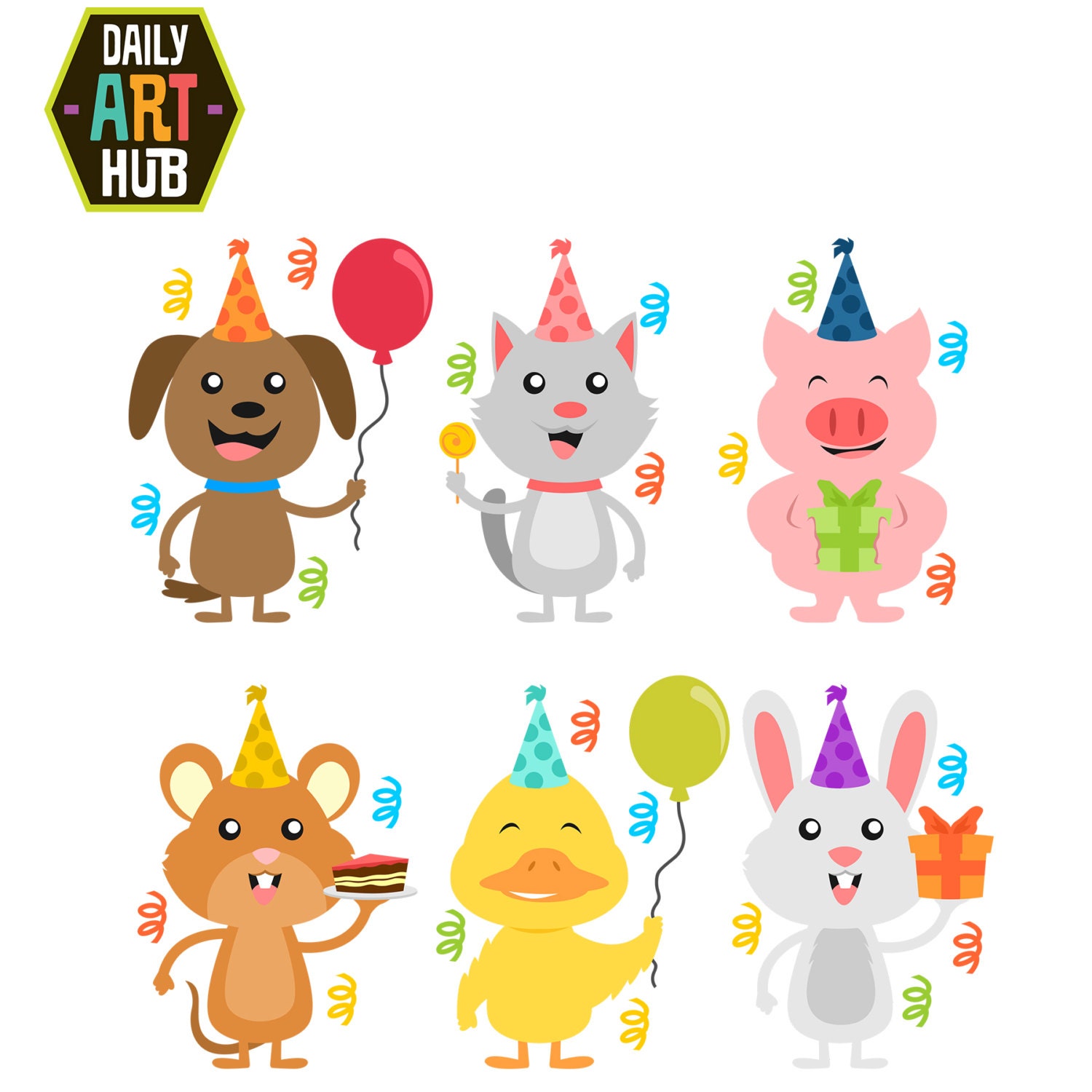 Happy Birthday Animals Clip Art Birthday Party Clip by 