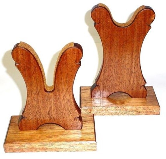 Mahogany Wooden Gun Rack Stand Table Top Mantel by GunRacksForLess