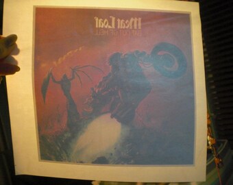 Meat Loaf iconic Bat out of Hell iron on decal, true vintage late 1970s.