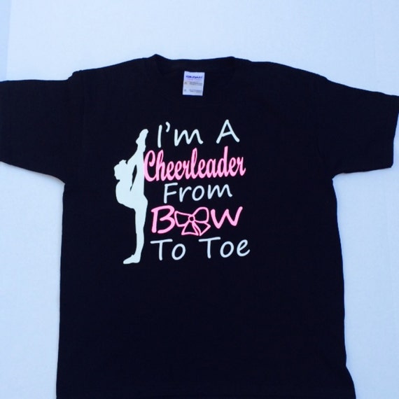I'm A Cheerleader From Bow To Toe Glitter Shirt by BeeCheerBowz