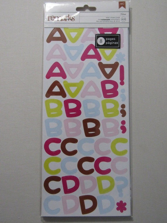 scrapbooking cardstock letters sticker by mystickercollections