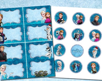 Frozen Themed Party Food Labels