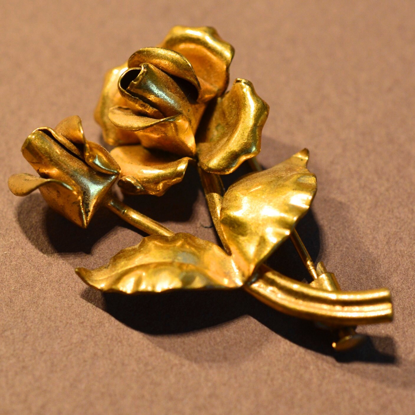Broche en strass roses des années 50 coussn de marée vntage marage