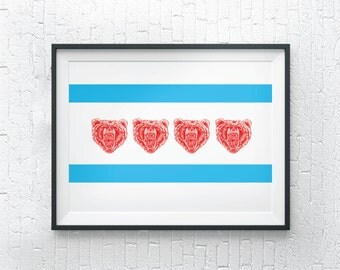 Chicago Bears Wall Art chicago bears | etsy Chicago Bears Wall Art chicago bears | etsy
