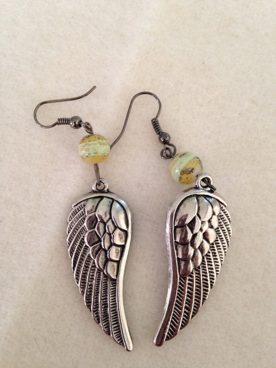 Wings earrings by TinaBling on Etsy