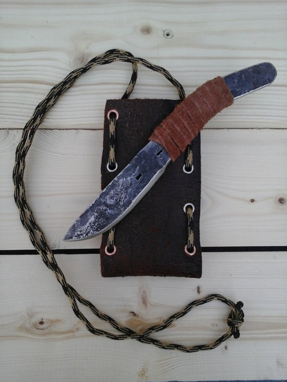 Necklace Knife with Sheath by on Etsy