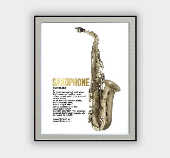 Items similar to Wall Decor Inspirational Art "Saxophone" For the wall