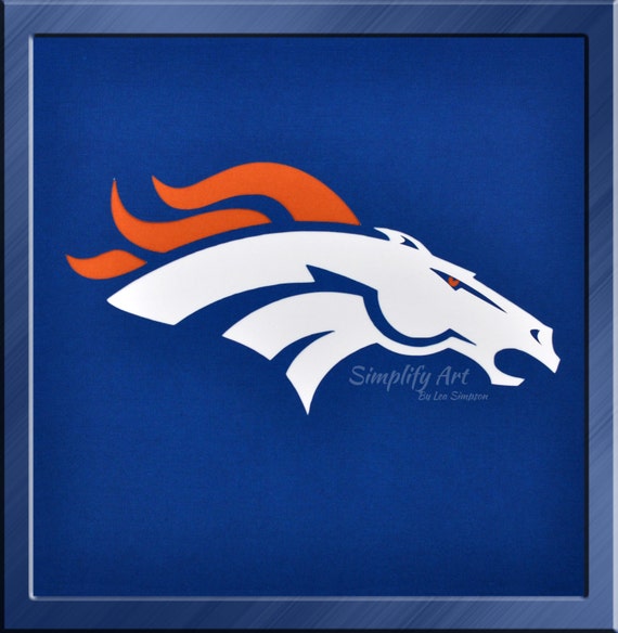 Broncos Silhouette Wall Art