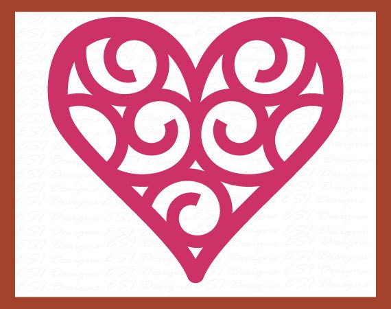 Heart SVG DXF cutting file. Cutting file for use in