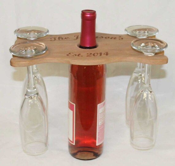 Wine Glass Caddy Holds 4 glasses