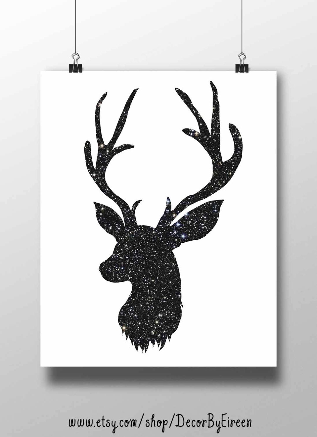 Deer Art Deer Nursery Decor Printable Deer Wall by DecorByEireen