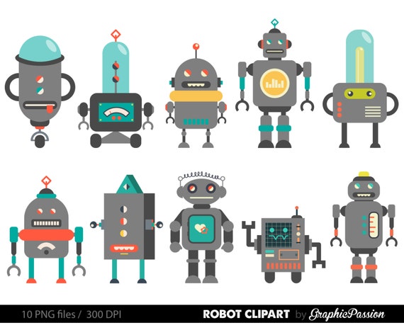 retro robot clipart free - photo #3