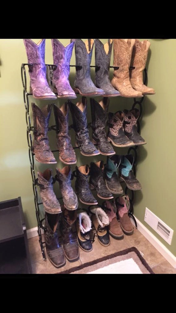 Items similar to Horseshoe Boot Rack. Four Tier Boot Rack. Boot Rack