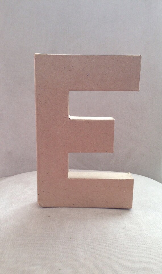 Stand Up Paper Mache Letter Initial Monogram by ZoeyElisa