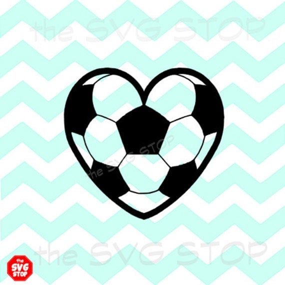 Download Soccer heart design SVG and studio files for Cricut