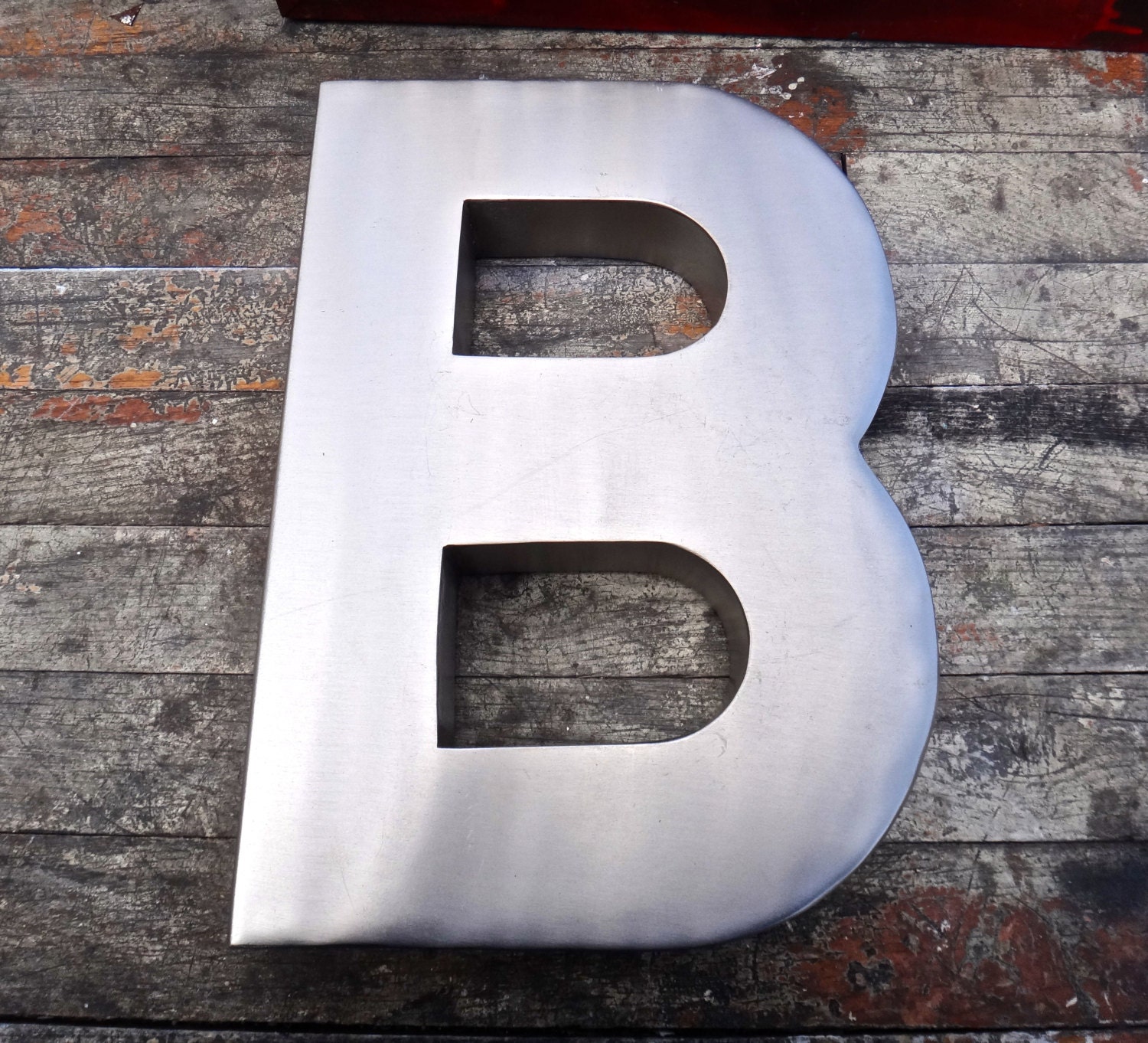 Letter B Metal Letter Wall Initial Industrial By MaxsUniquities