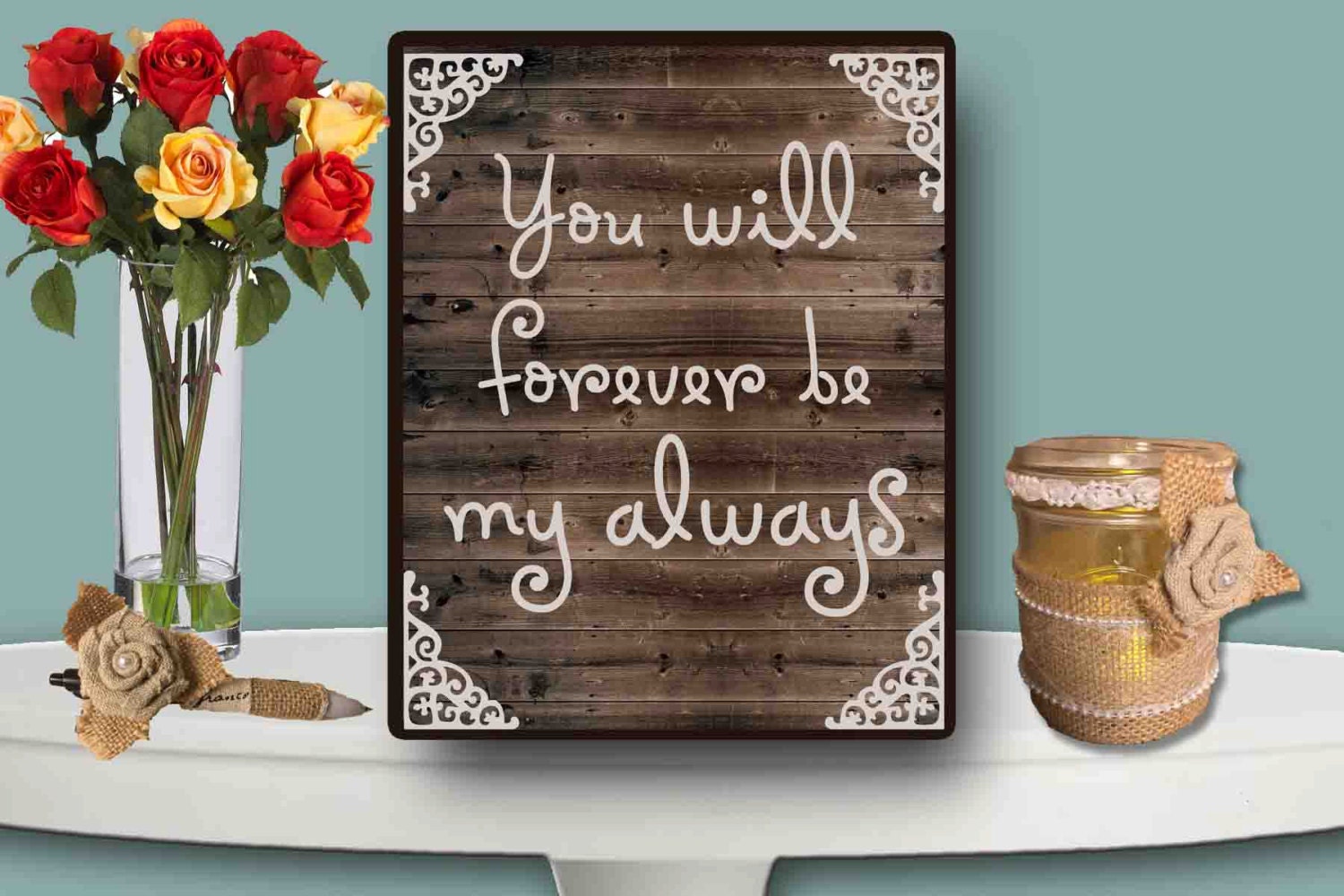 Cute Wedding Quote Wedding Sign Printable 8x10 by Guestbookery