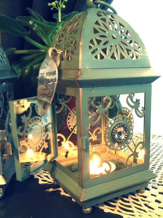 Memorial Candle Lantern light Personalized gift by HeavenHoldsYou