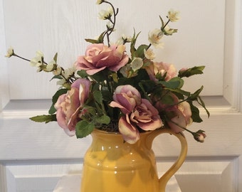 Ceramic Flower Pitcher Arrangement