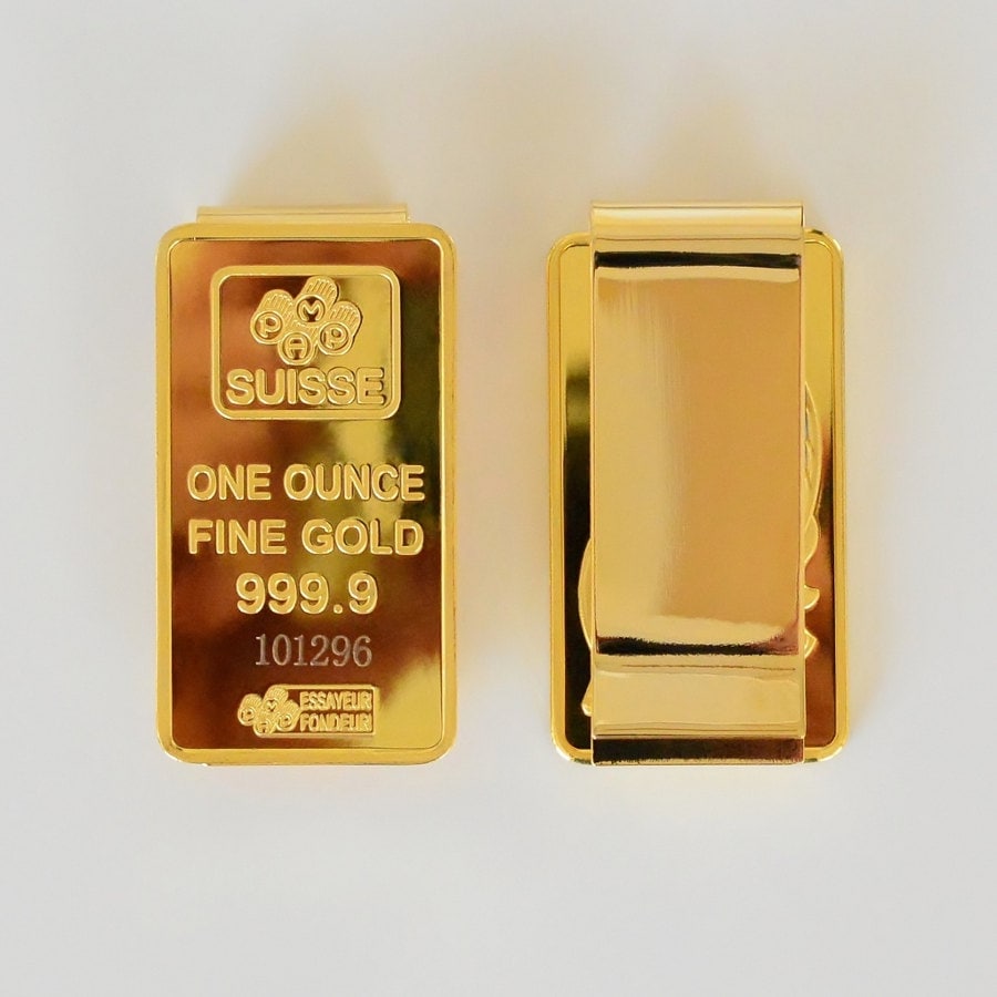 Mens Money Clip 24k Gold Plated Wallet Clips Money Holder