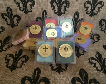 Wax Melts: Each 6 cube container is triple scented and hand poured with a little touch of Cajun. Price is per container.