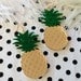 Mirrored Gold and Green Acrylic Pineapple Earrings