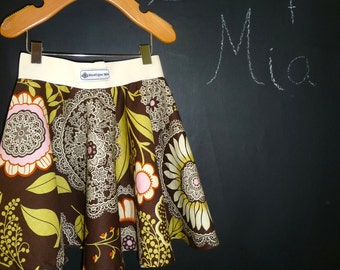 Circle SKIRT - Amy Butler - Olive Lacework - Pick the size Newborn up to 12 Years by Boutique Mia