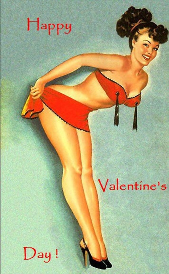 Items Similar To Vintage Pinup Girls Valentine Cards