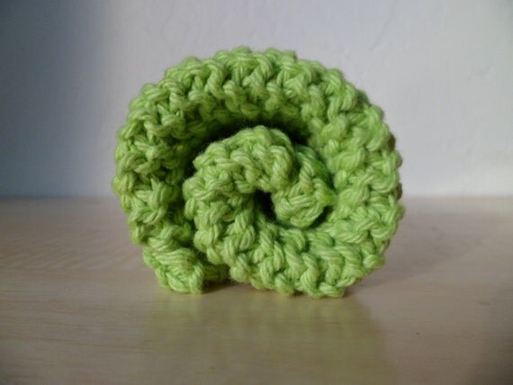 Bright Green Cotton Dishcloth