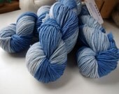 DK Weight Yarn, Hand Dyed Superwash Merino Wool, 310 yards/100 Grams, Little Boy Blue