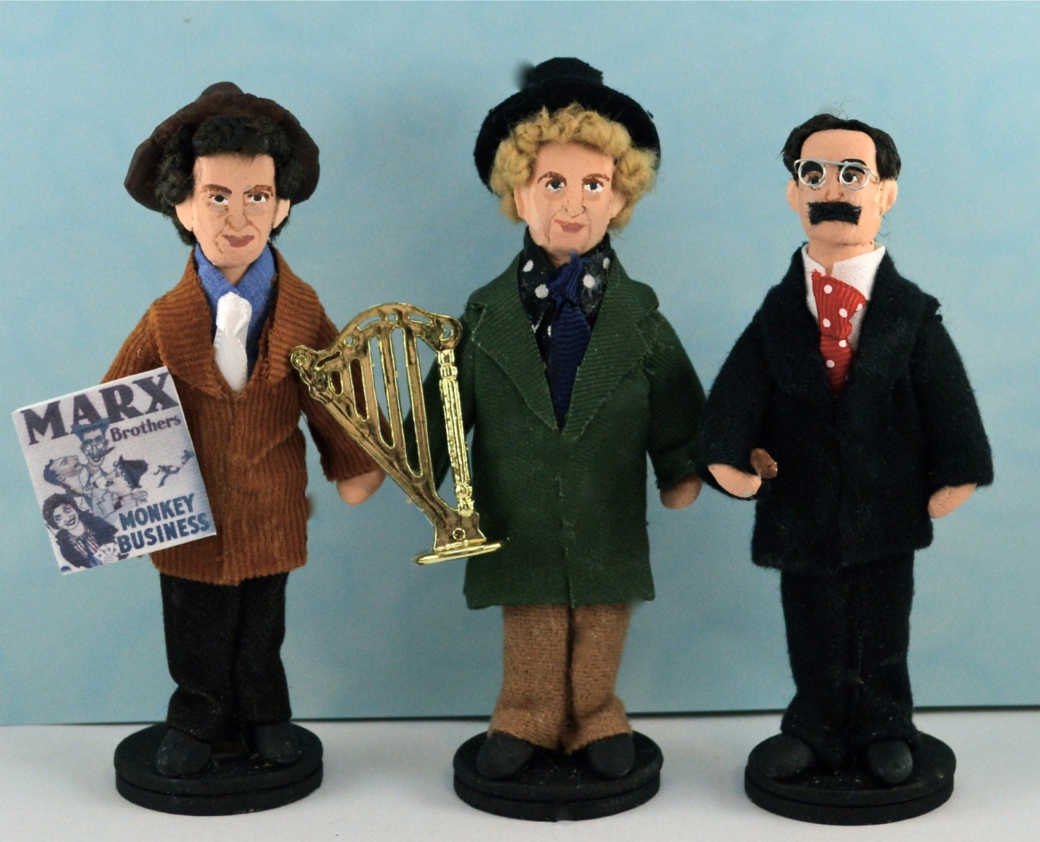 Marx Brothers Doll Set Miniature Art Collectibles Old