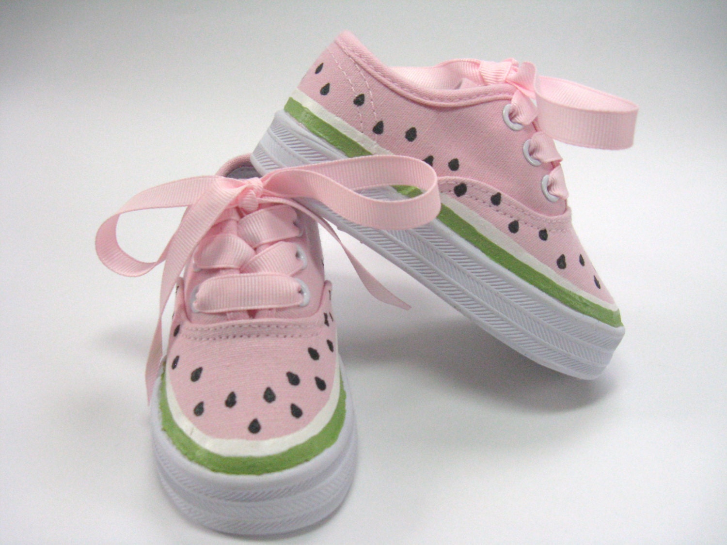 Watermelon Sneakers Pink Watermelon Shoes by boygirlboygirldesign