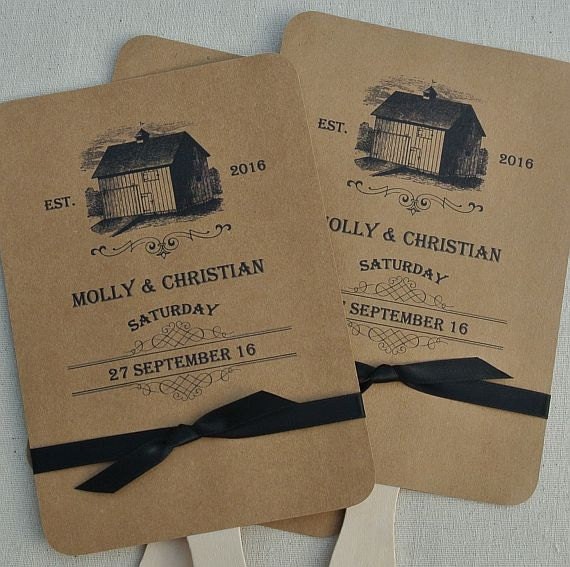 Wedding Favors - Personalized Hand Fans - Wedding Fans - Rustic Wedding - Country Wedding Il_570xn