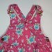 80s/90s Oshkosh pink floral overalls with criss cross back 3T