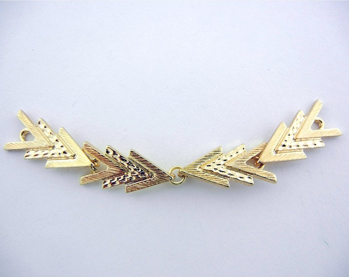 Double Arrow Pendant Gold-tone Jewelry Supplies