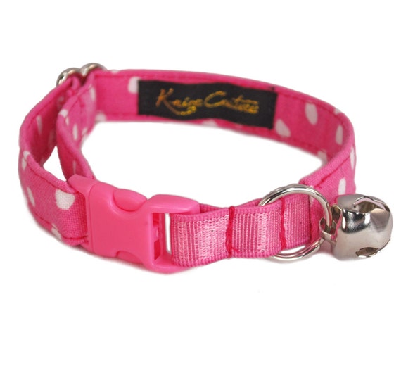 Cat Collar for Girl Pink Collar for Cats Non Breakaway