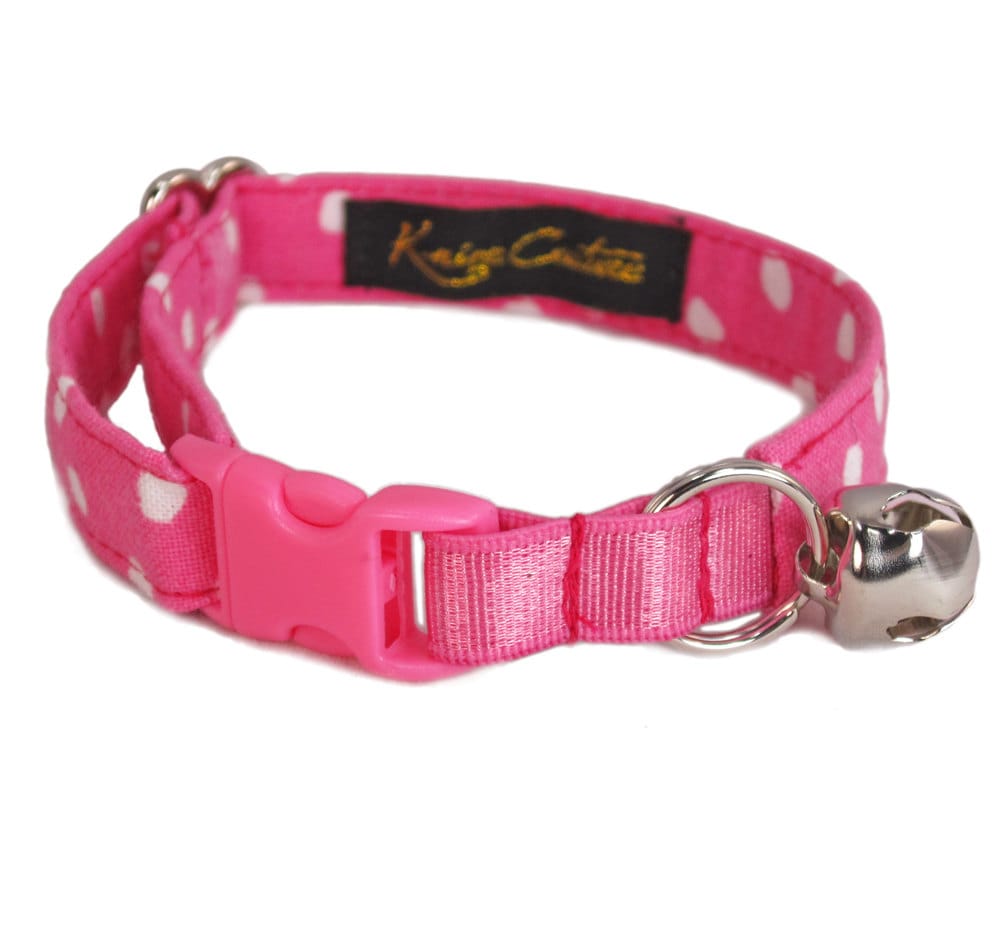 Cat Collar for Girl Pink Collar for Cats Non Breakaway