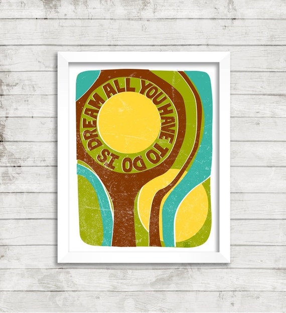 Mid Century Modern Abstract Typography Art PrintAll by AtomicLodge