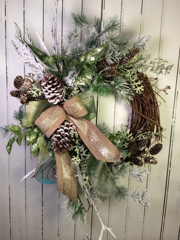 Christmas Wreath for Door, Elegant Christmas Decor, Winter Christmas Wreath for Door