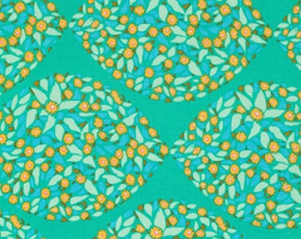Laminated Cotton Fabric Anna Maria Horner Minds Eye in Tambourine Collection 1 Yard by 58" wide